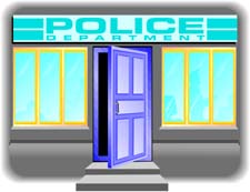 Graphic of open door tpo Police Dept. building