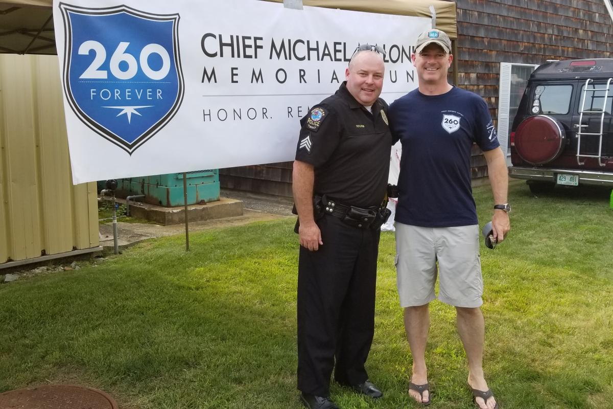 Sgt Wayne Young and Tim Maloney at National Night Out - 2018